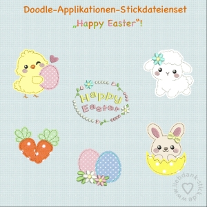 Happy-Easter-Applikationen-Set