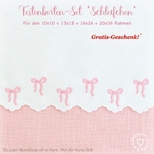 -Festonborten-Set-Schleifchen-10x10--13x18--16x26--20x36-Endlosornament-Endlosborte