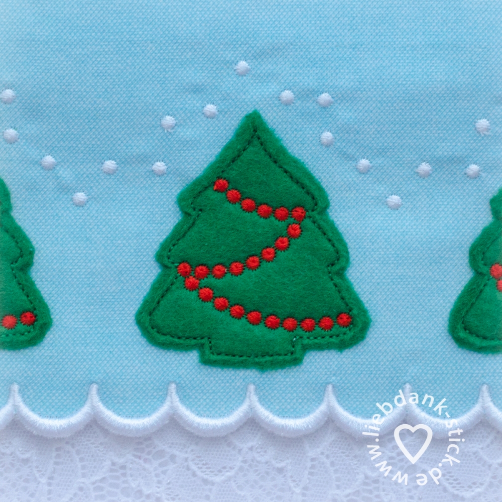 Bild 1 von  Festonbortenset  Tannenbaum 10x10 + 13x18 + 16x26, Endlosornament, Endlosborte