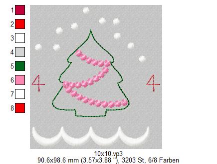 Bild 1 von  Festonbortenset  Tannenbaum 10x10 + 13x18 + 16x26, Endlosornament, Endlosborte