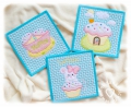 ITH Quilt-Blöcke Muffins 20x20 (3 Motive)