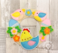 Bild 4 von ITH Frühling (Ostern) Filz - Anhänger  Huhn und Küken 10x10